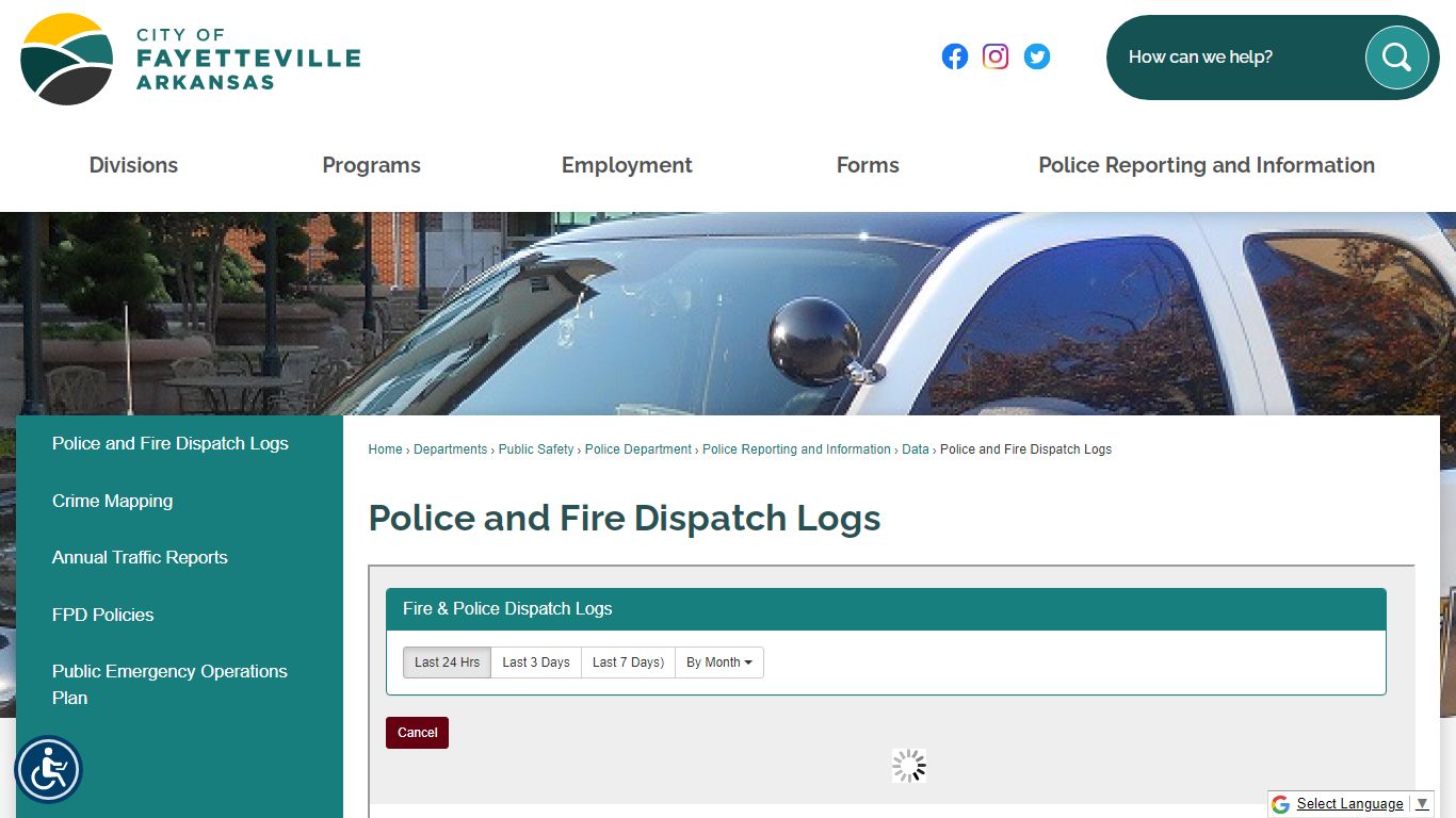 Police & Fire Dispatch Logs | Fayetteville, AR - Official ...